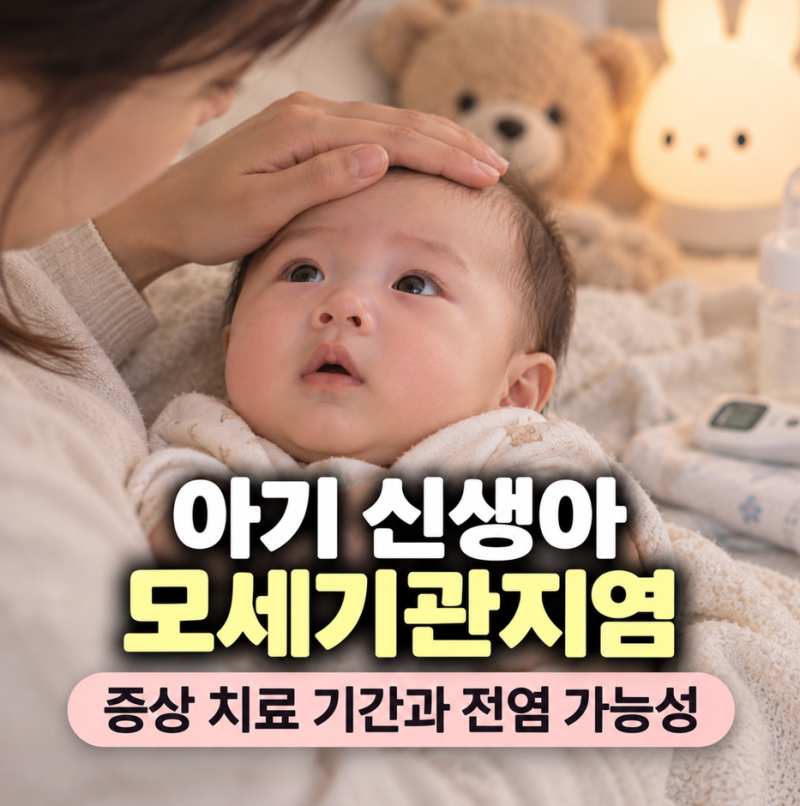 아기 신생아 모세기관지염 증상 치료 기간과 전염 가능성