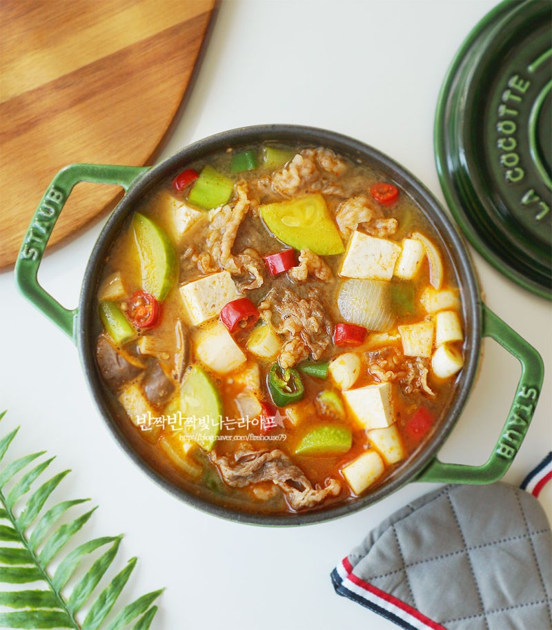 차돌 된장찌개 레시피 고깃집 된장찌개 끓이는법