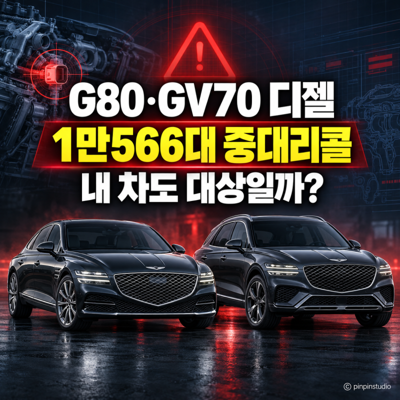 제네시스 G80·GV70 디젤 리콜｜화재 위험·대상차량·중고 구매 체크리스트