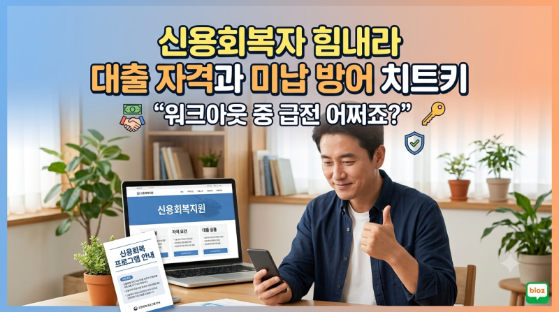 "워크아웃 중 급전 어쩌죠?" 신용회복자 힘내라 대출 자격과 미납 방어 치트키