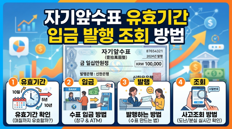 자기앞수표 유효기간 입금 발행 조회 방법