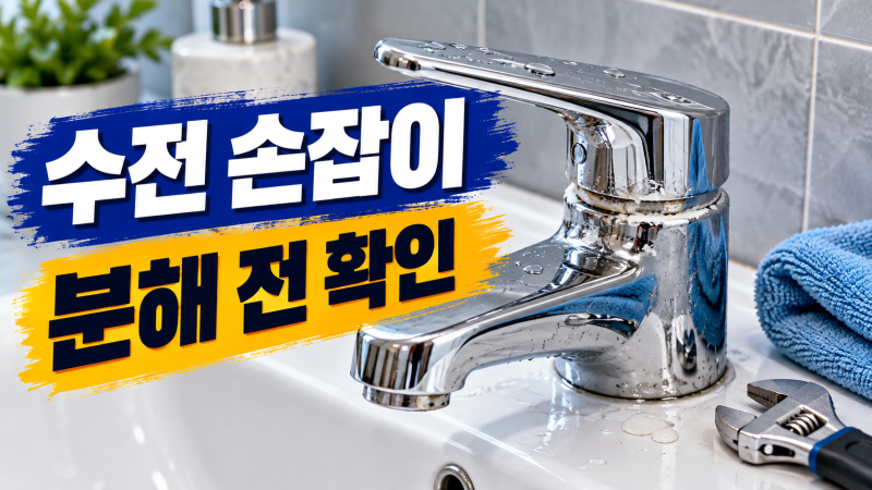 욕실 수전 손잡이가 뻑뻑하거나 삐걱거릴 때 확인 순서
