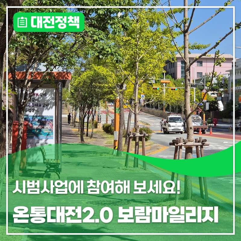 온통대전 2.0 보람마일리지 시범사업에 참여해 보세요!