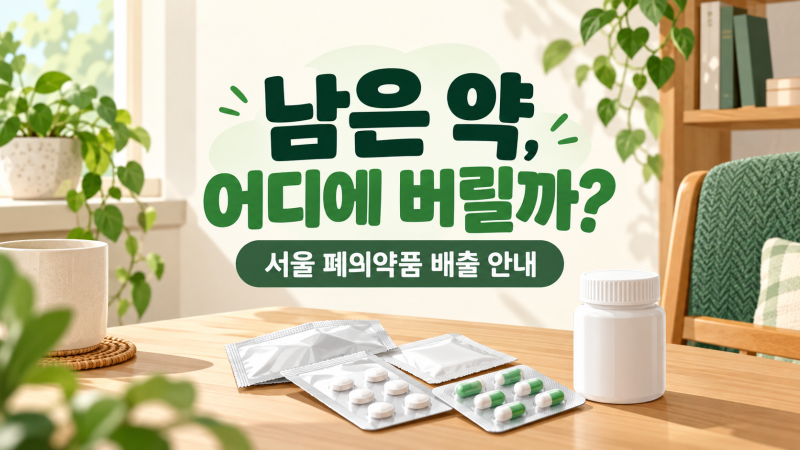 서울 폐의약품 버리는 법: 알약·가루약·물약과 우체통 배출 구분