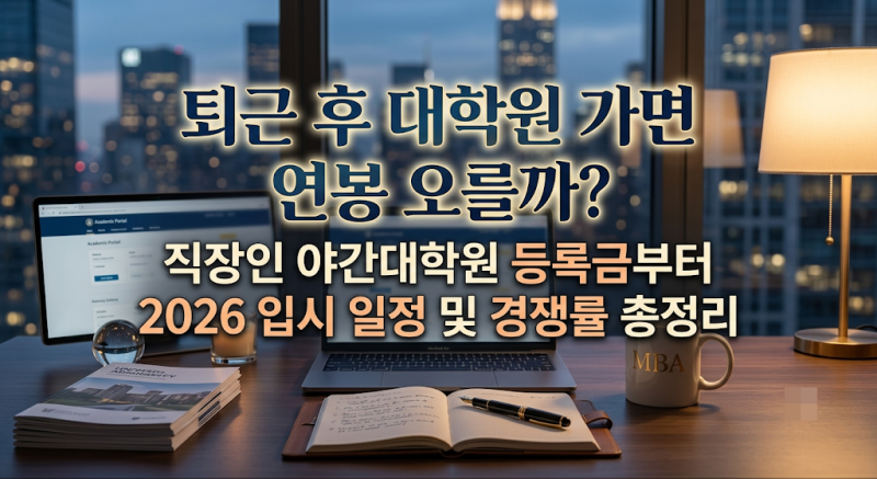 퇴근 후 대학원 가면 연봉 오를까? 직장인 야간대학원 등록금부터 2026 입시 일정 및 경쟁률 ....