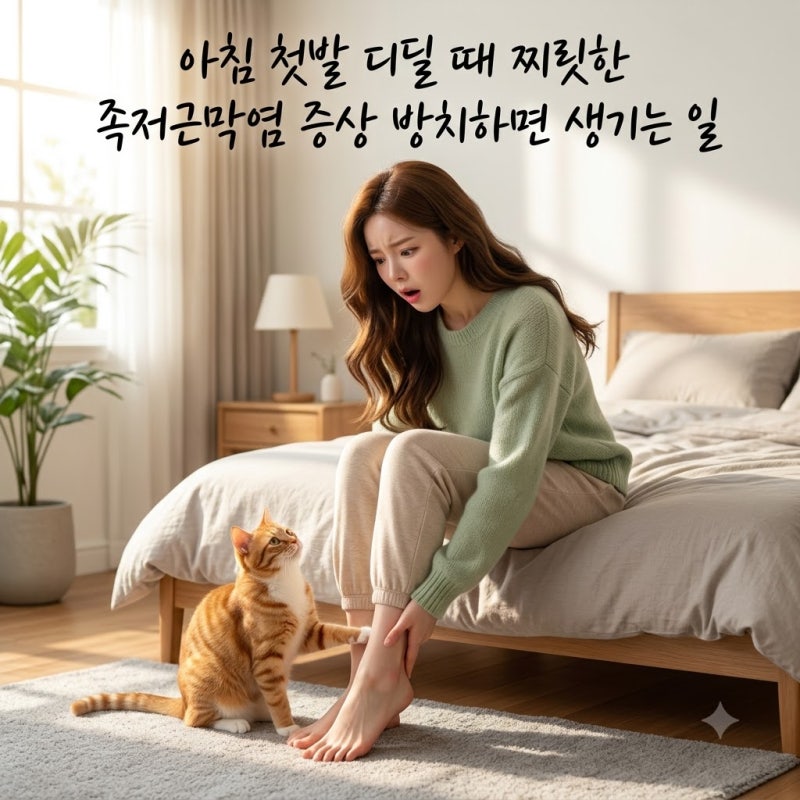 아침 첫발 디딜 때 찌릿한 족저근막염 증상 방치하면 생기는 일