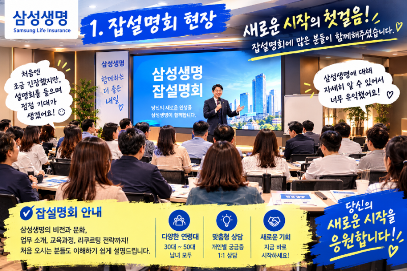 잡설명회부터 2개월 교육, 수료 후 새로운 시작까지｜삼성생명 리쿠르팅 이야기