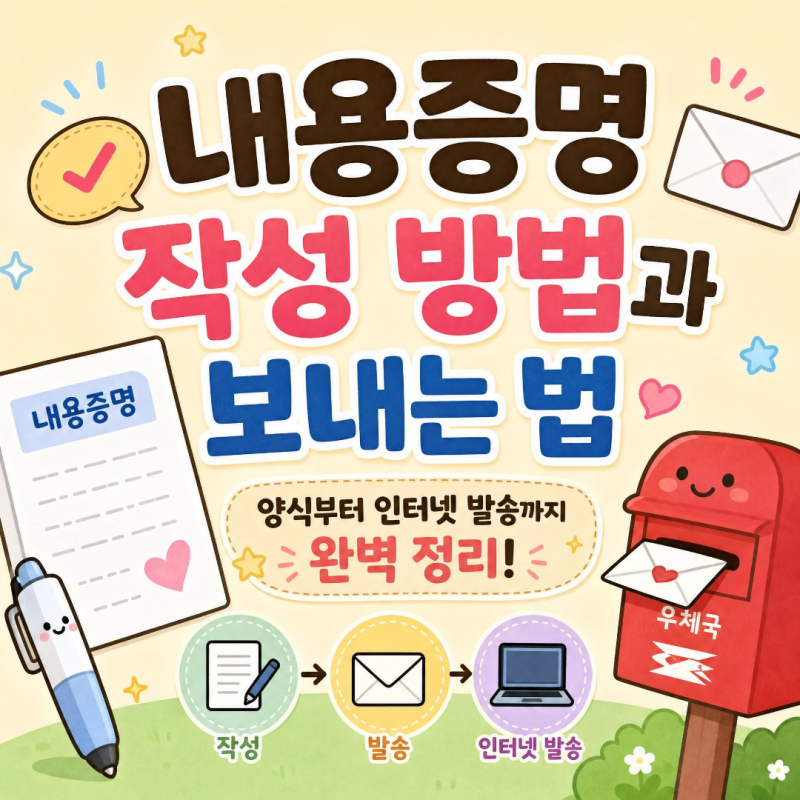 내용증명 뜻, 작성 방법, 양식, 보내는 법(우체국·인터넷)까지 한번에 알아보기!