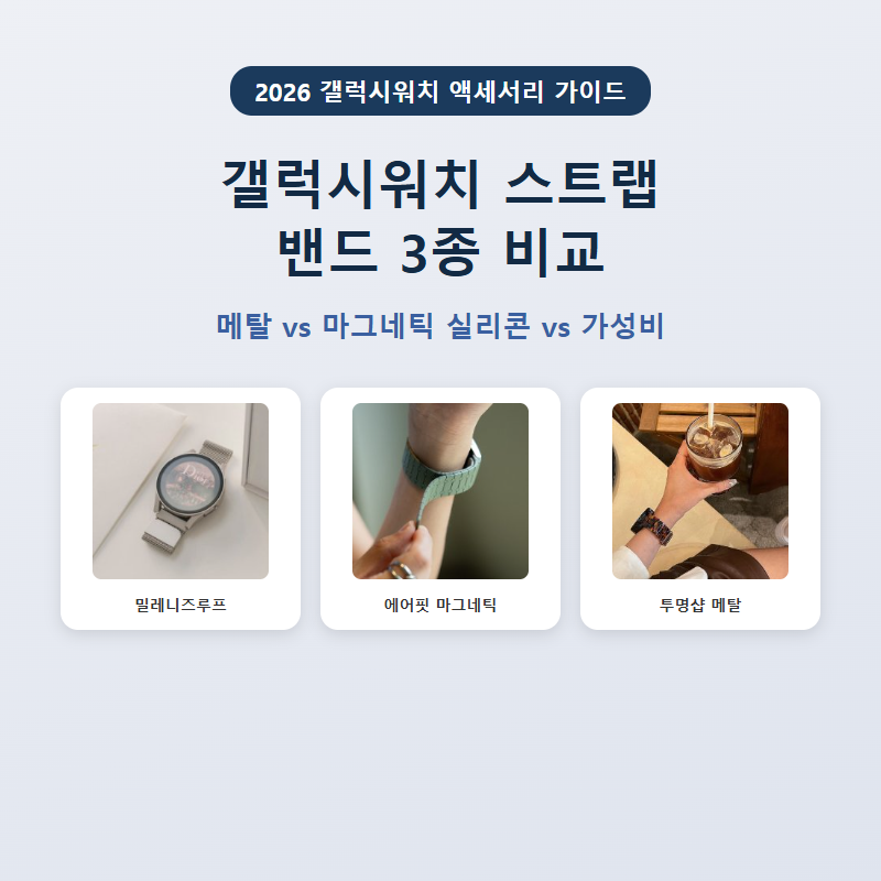 갤럭시워치 스트랩 밴드 종류별 비교와 고르는 법