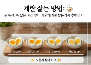 계란 삶는 방법｜완숙·반숙 삶는 시간부터 계란삶는기계 추천까지
