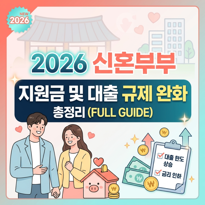 2026 신혼부부 지원금 및 대출 규제 완화 총정리｜10월부터 달라지는 주택대출 조건