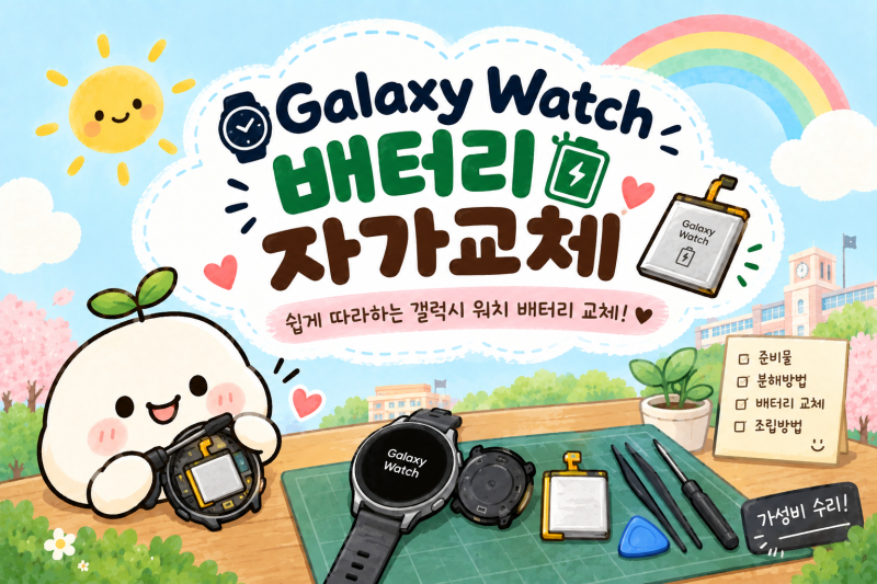 갤럭시 워치4 40mm 배터리 자가교체 후기｜드라이버부터 교체 과정까지