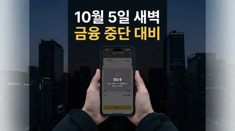한국신용정보원 10월 시스템 개편에 따른 8시간 금융 중단 시 낭패 보지 않으려면?