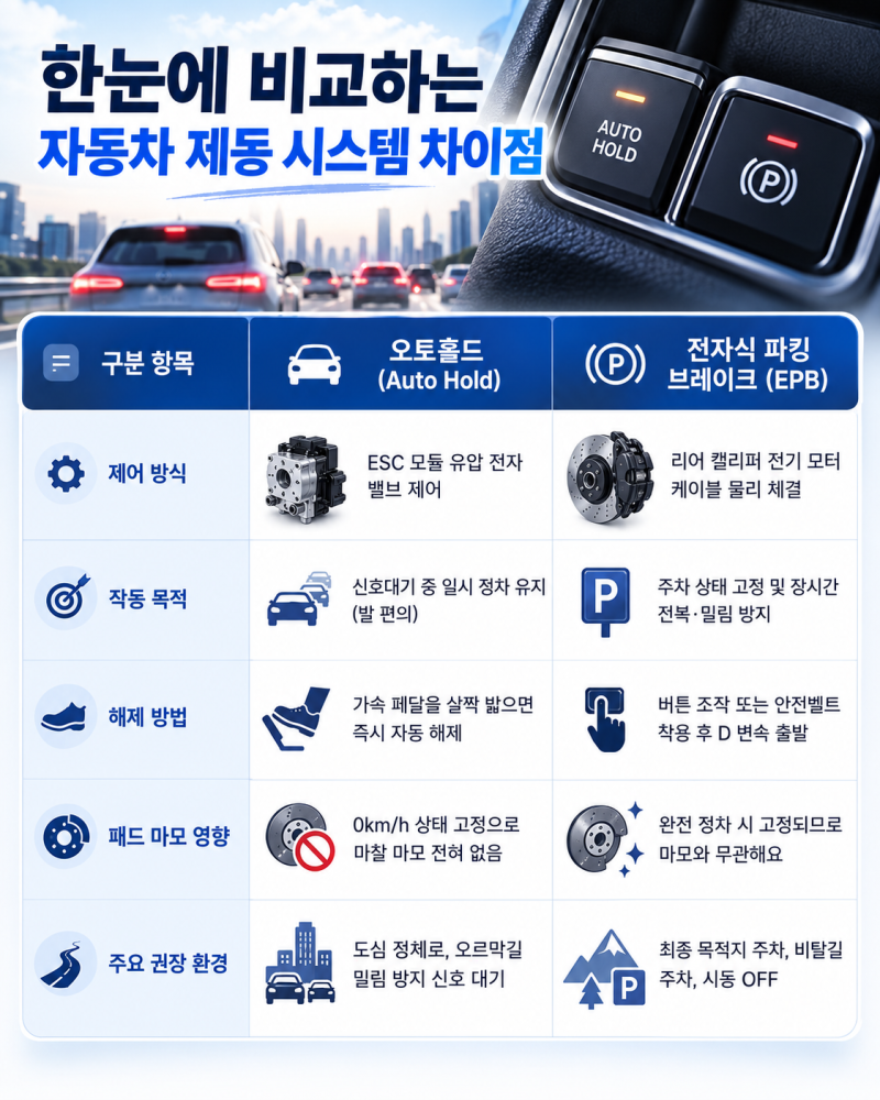 오토홀드 켜고 다녀도 괜찮을까? 올바른 사용법과 자동세차 주차 시 주의점 정리