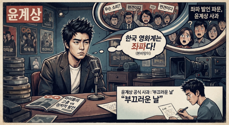 "한국 영화계 본바탕은 좌파?" 아이돌 출신 고충 토로하다 불거진 윤계상 파격 발언 해프닝