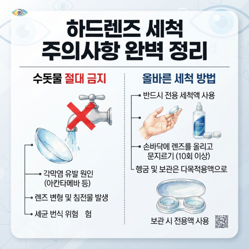 하드렌즈 물세척 절대 안되는 이유와 올바른 세척 방법 완벽 정리