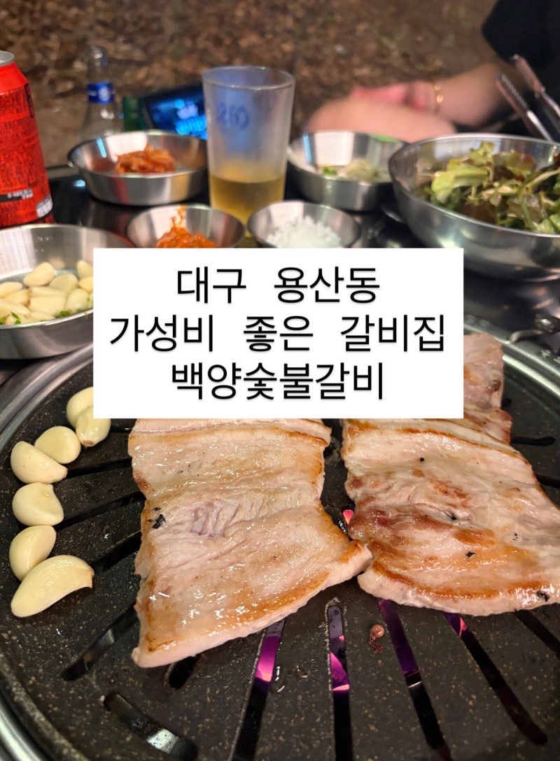 대구 용산동 백양숯불구이｜돼지갈비 3,300원 야장 맛집 웨이팅 후기