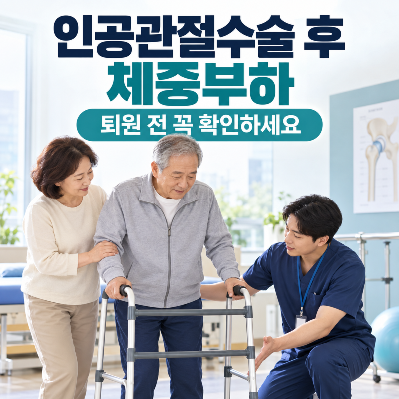 무릎·고관절 인공관절수술 후 체중부하, 퇴원 전 꼭 확인할 4가지