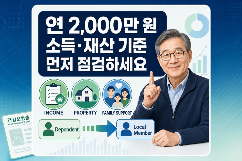 건강보험 피부양자 탈락 조건·연 2,000만원 기준과 지역가입자 전환 방어 전략