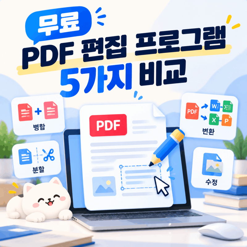 무료 PDF 편집 프로그램 비교 / 어떤 걸 써야 할까? 5가지 비교해봤어요!