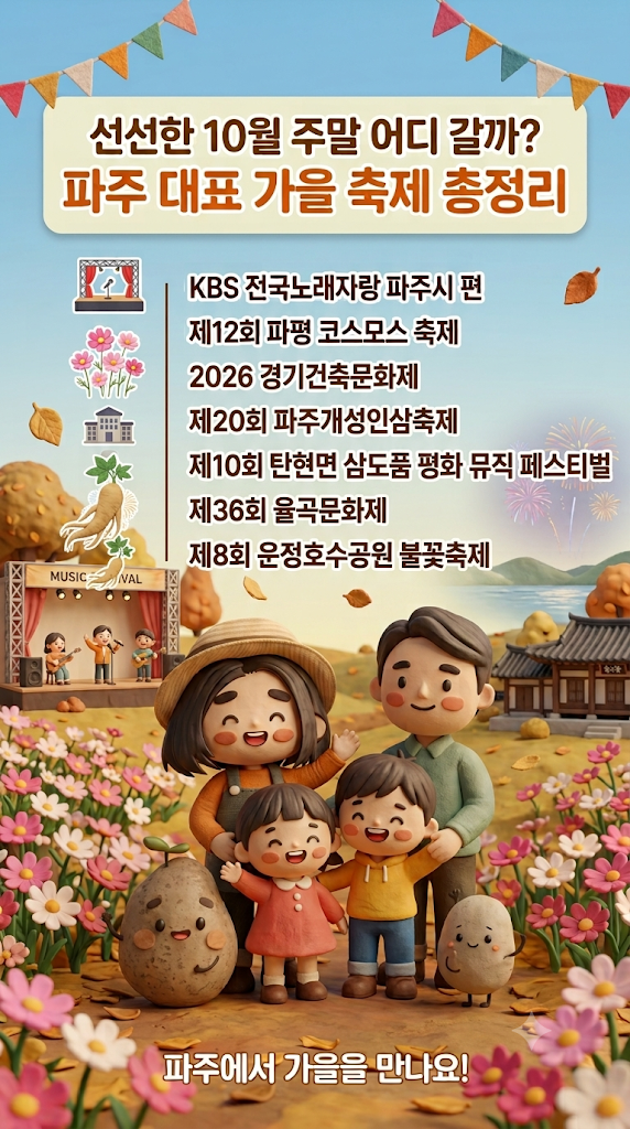 涼爽的10月週末要去哪裡？坡州代表性秋季慶典總整理