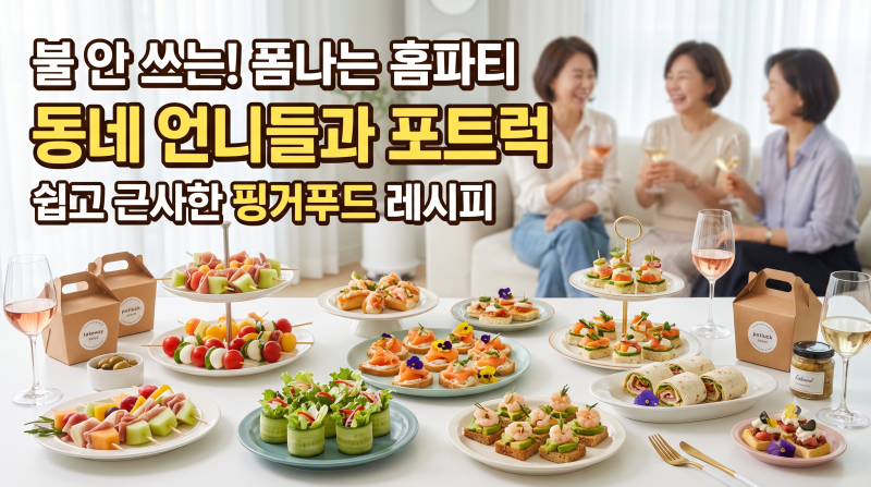 동네 언니들 초대하는 날! 불 앞에서 땀 흘리지 않고 폼나게 차려내는 '노오븐 홈파티 핑거푸....