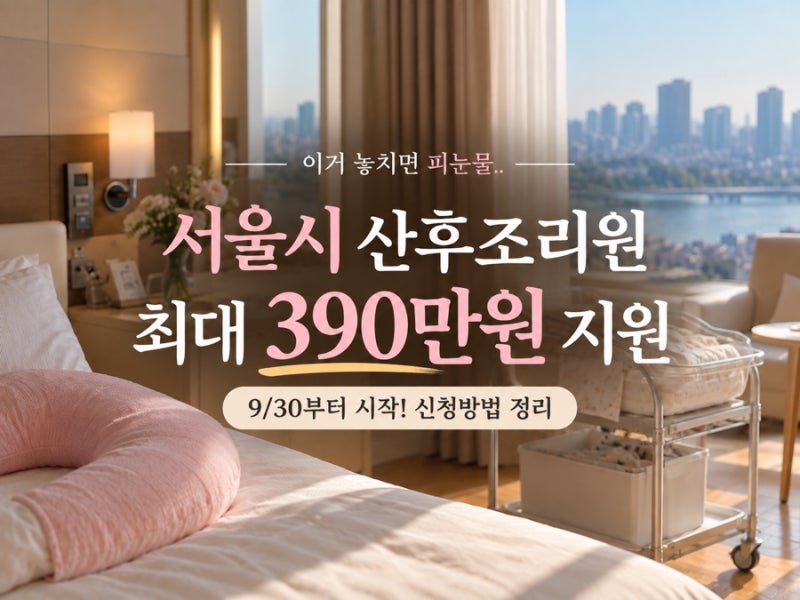 산후조리원 4백.. 너무 비싸서 포기할 뻔 했는데 지원제도가 있었다!! (서울시)