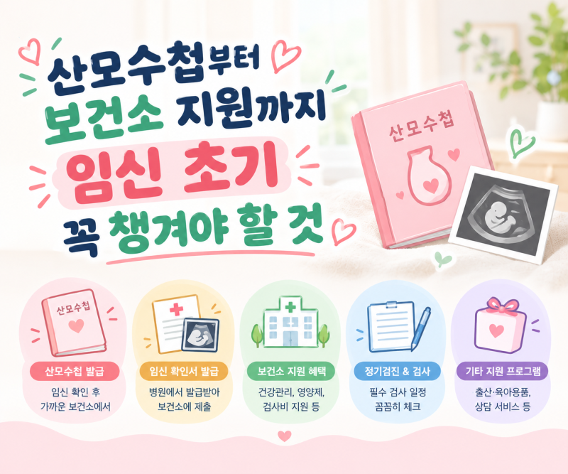 산모수첩부터 보건소 지원까지, 임신 초기 꼭 챙겨야 할 것