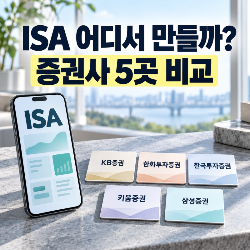 ISA 계좌 어디서 만들까? 증권사 혜택 비교 TOP5
