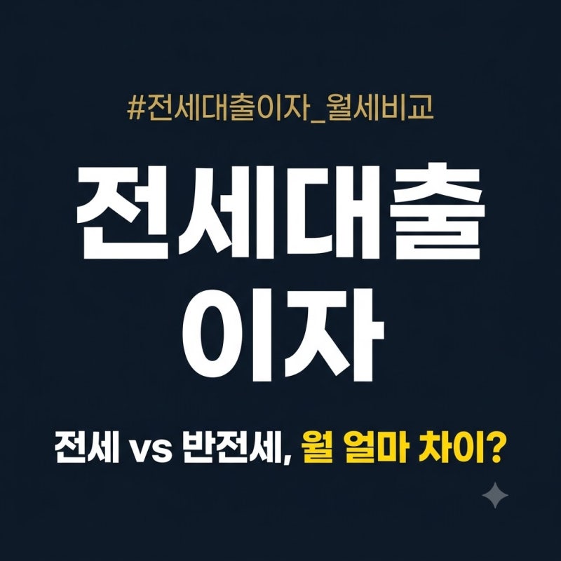 전세대출 이자 vs 월세, 어느 쪽이 싸게 먹힐까: 전세 3억 vs 반전세 월 부담 비교