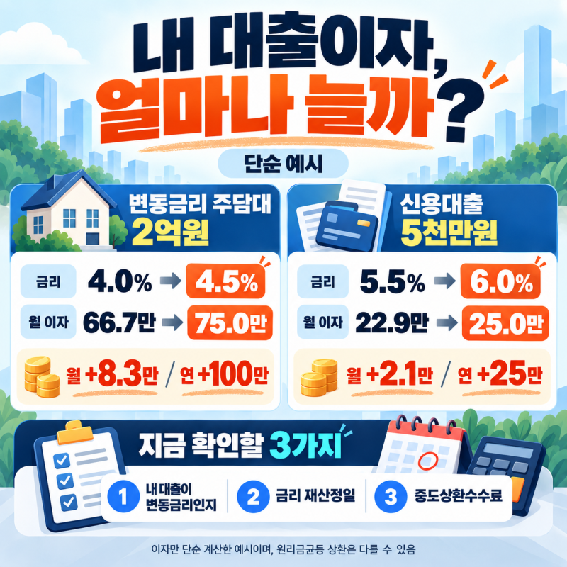 한국은행 기준금리 3% 인상, 내 대출이자는 얼마나 달라질까
