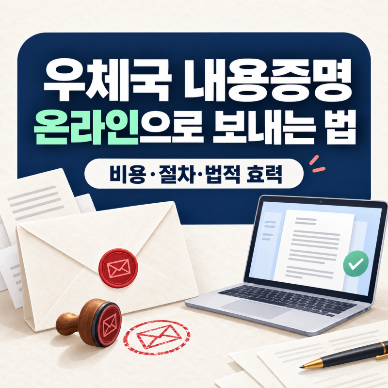 인터넷 우체국을 통해 집에서 내용증명 보내는 방법｜비용·절차·법적 효력 총정리