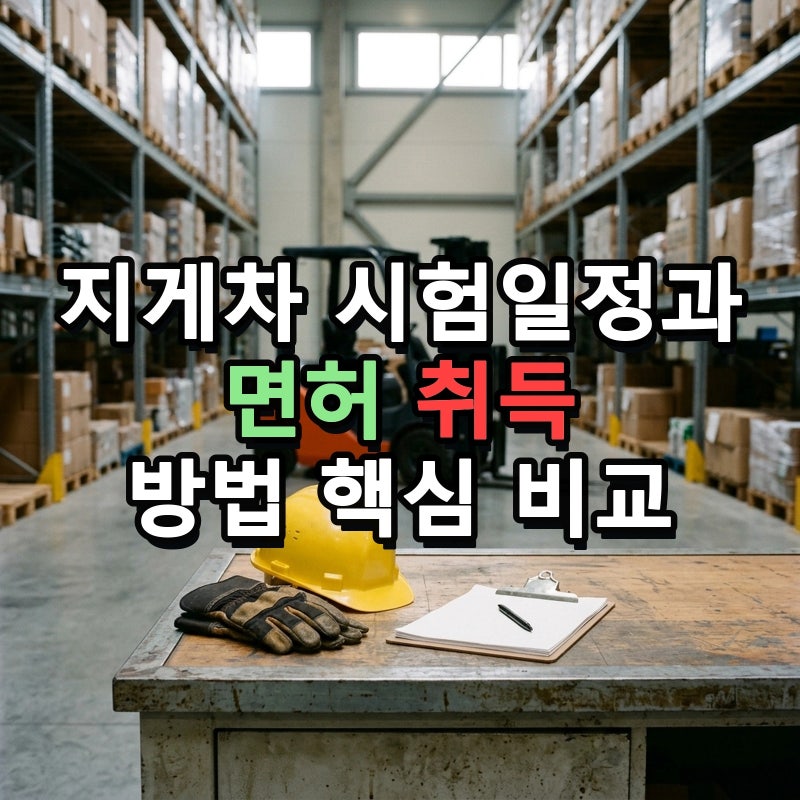 지게차 운전기능사 필기 일정과 3톤 미만 면허 어떻게 다를까 2가지 방법