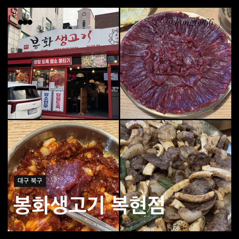 복현동 생고기ㅣ봉화생고기 복현점ㅣ대구 생고기 뭉티기 오드레기 복현오거리 생고기집 후....