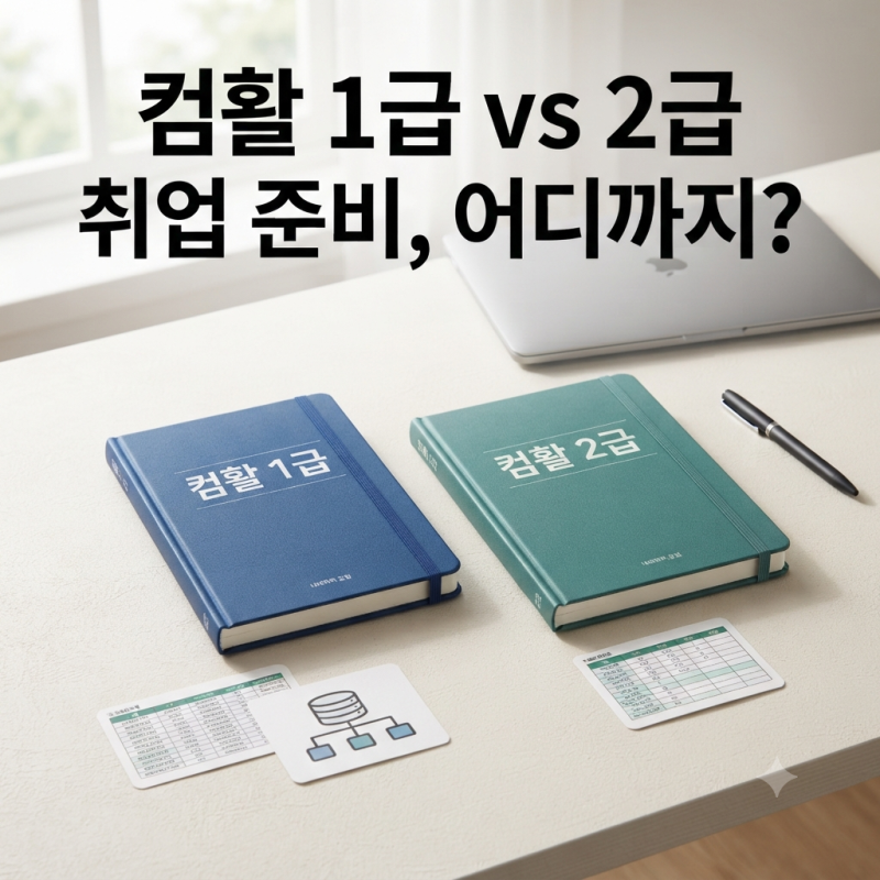 컴활 1급 2급 차이, 취업 준비라면 어디까지 따야 할까?