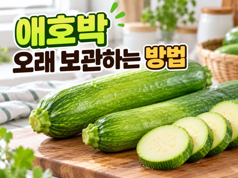 애호박 오래 보관하는 방법