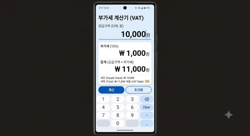 부가세 계산기, 계산 결과가 실제 납부세액 아닌 이유