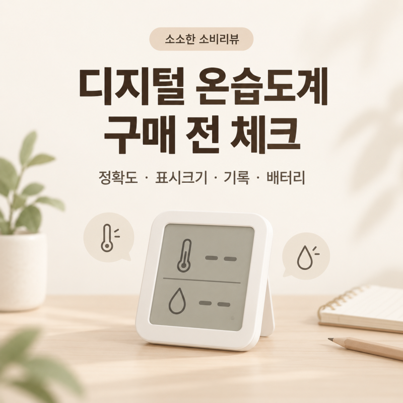 디지털 온습도계 알아보는 중｜정확도·표시크기·최고최저·배터리 구매 전 체크