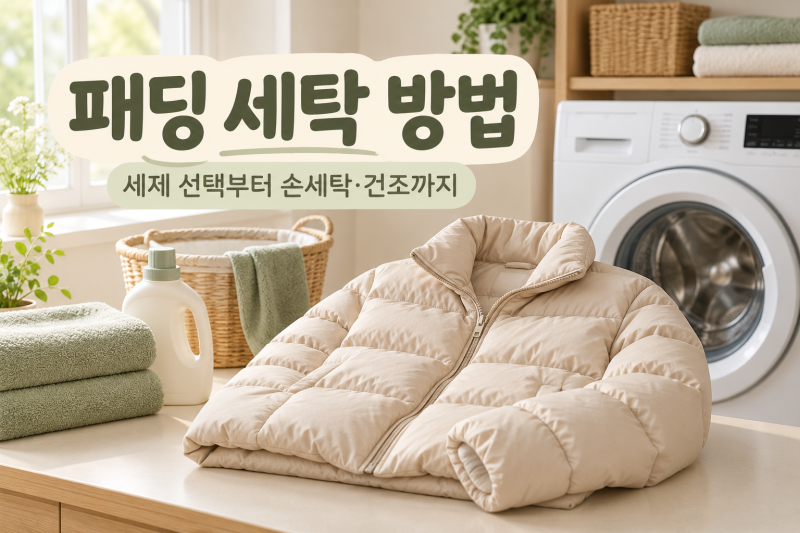 패딩 세탁 방법｜세제 선택·손세탁·건조와 뭉친 털 풀기