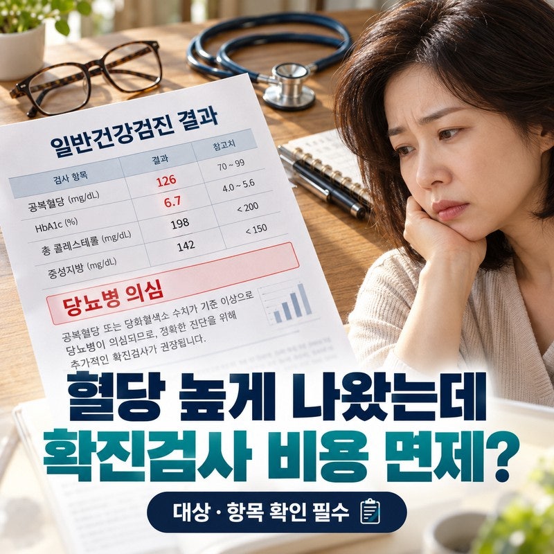건강검진에서 혈당 높게 나왔는데…확진검사 비용을 안 내는 경우가 있습니다
