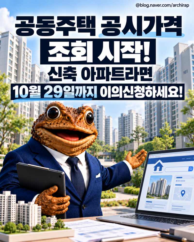 공동주택 공시가격 조회 시작! 신축 아파트라면 10월 29일까지 이의신청하세요!