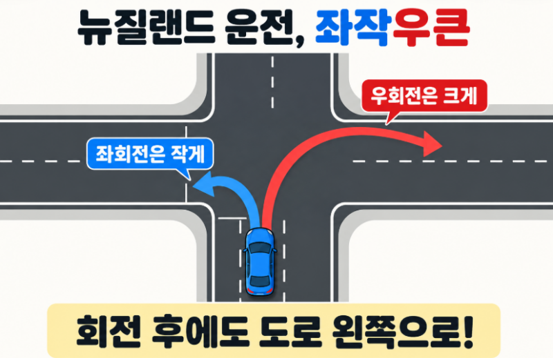 뉴질랜드 렌터카 운전 꿀팁 총정리!｜좌측통행·로터리·주유·주차