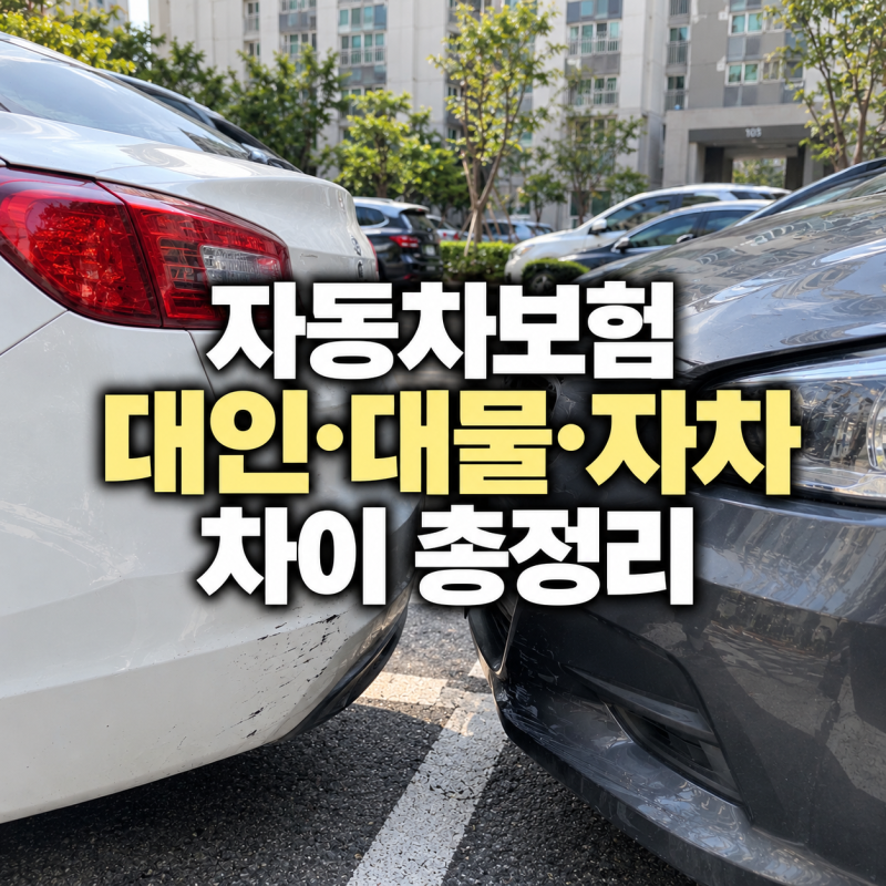 자동차보험 종류 비교｜대인·대물·자차·자동차상해 차이 총정리