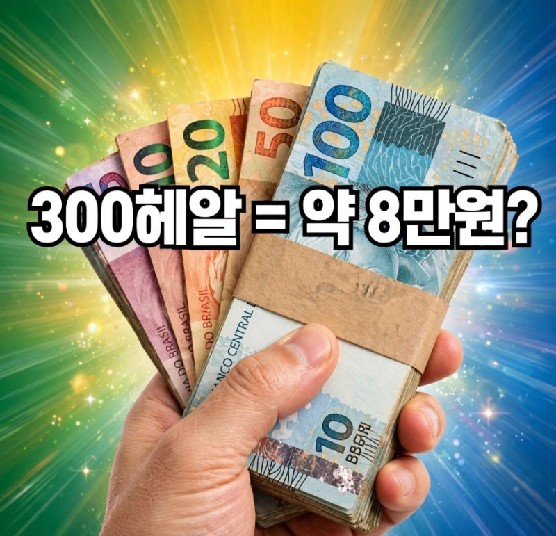 환율계산기 브라질 300헤알 원화 환전 계산 총정리
