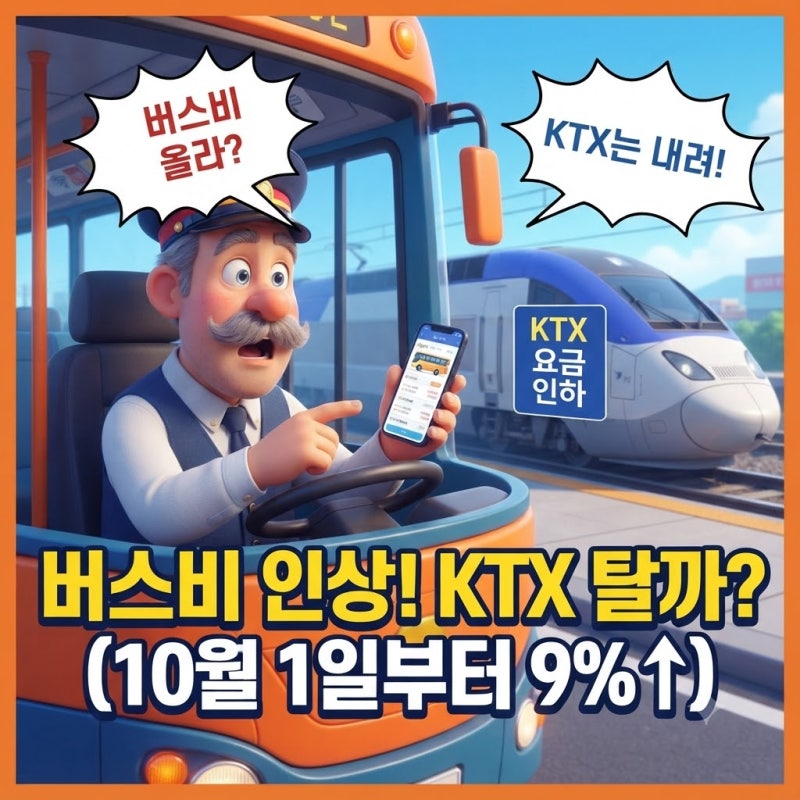 고속버스 요금인상 10월 시외버스 서울 부산 요금 KTX 비교