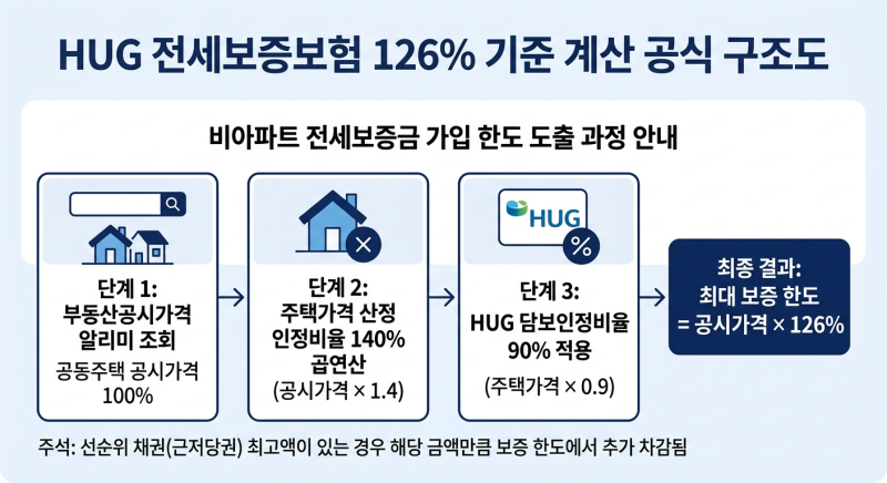 HUG 전세보증보험 126% 기준 계산법과 주택 유형별 적용 가이드