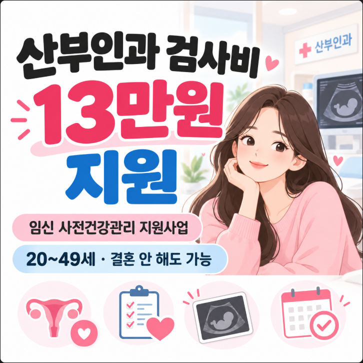 임신 사전건강관리 지원사업 신청방법, 난소검사·초음파 최대 13만원 지원 총정리
