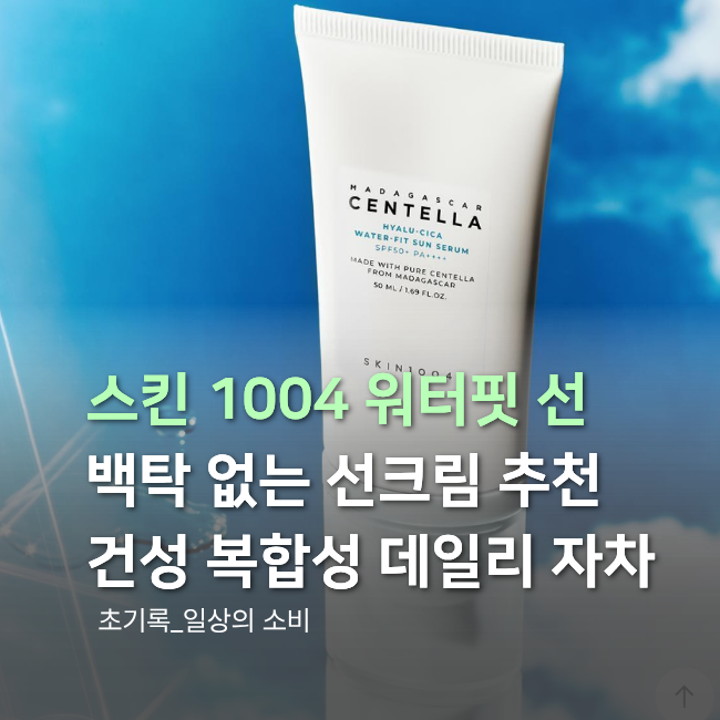 출근용 데일리 선크림 추천 스킨1004 워터핏 선세럼 건성 후기