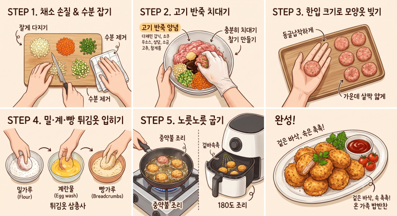 [초간단 집밥] 가성비 끝판왕! 돼지고기 다짐육으로 만드는 수제 미니돈까스 레시피 ️✨