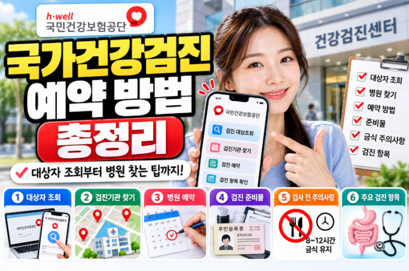 국가건강검진 예약 방법 총정리: 대상자 조회부터 병원 찾는 팁까지
